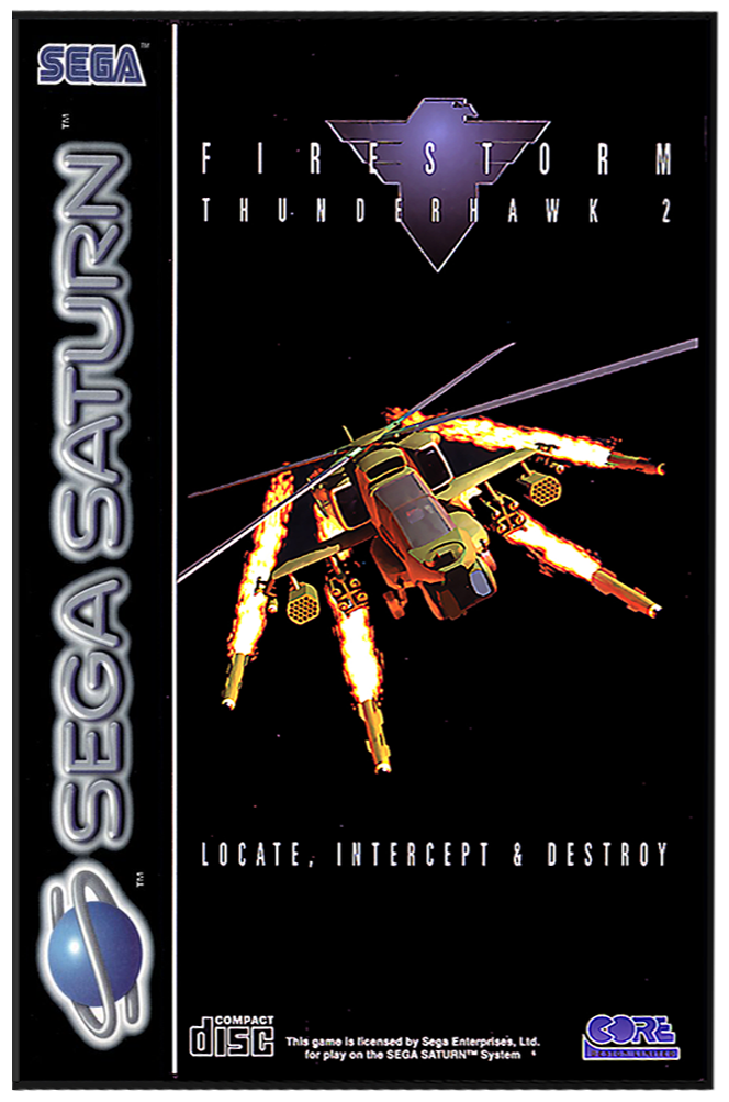 Thunderhawk 2 box art for Sega Saturn